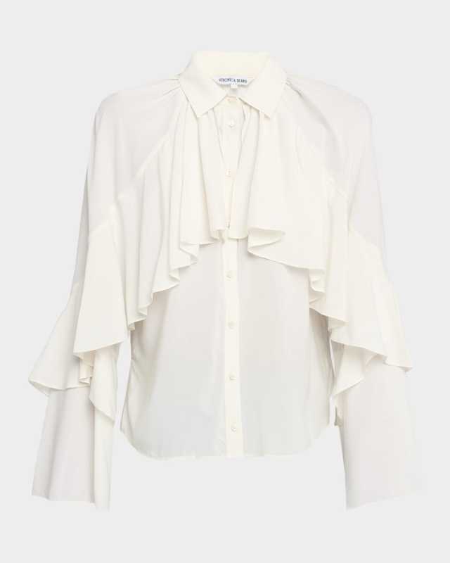 Demaris Silk Ruffled Blouse
